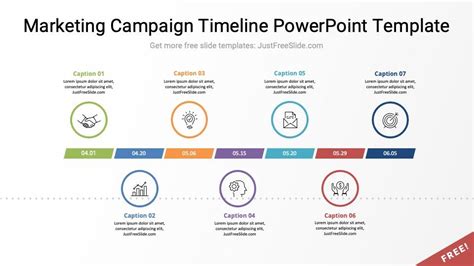 Marketing Campaign Timeline PowerPoint Template Free Download