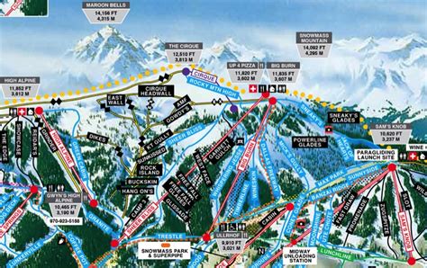 Colorado Ski Maps | Snowmass Trail Map