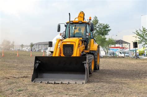 The JCB Bucket Loader, Tractor at a Demonstration Site Agro Exhibition ...