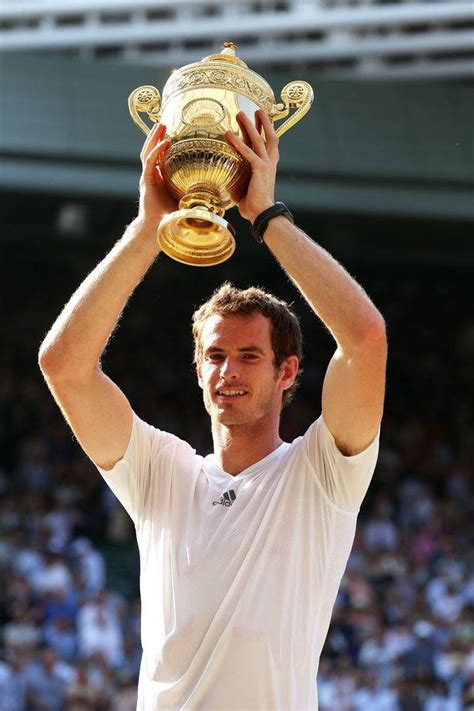 Download Andy Murray Holding The Wimbledon Trophy Wallpaper ...