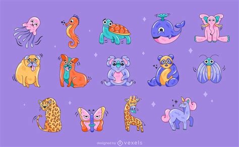 Cartoon Animals Set Vector Download