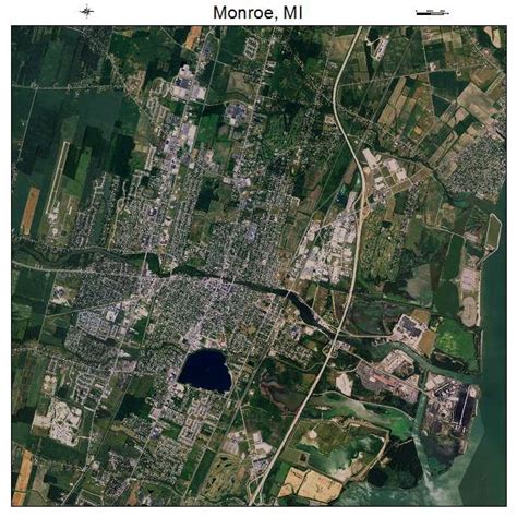 Aerial Photography Map of Monroe, MI Michigan