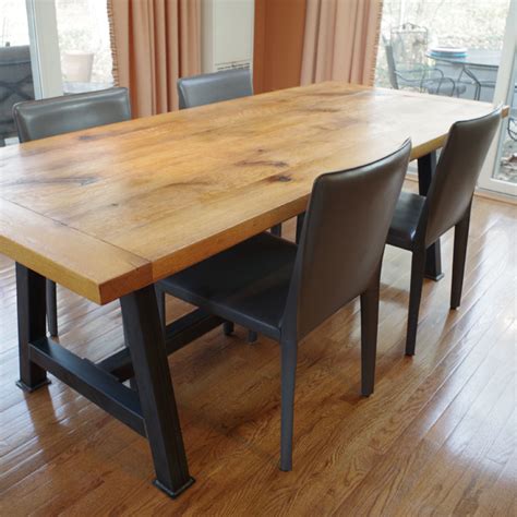 Rustic Oak Dining Table | Chagrin Valley Custom Furniture