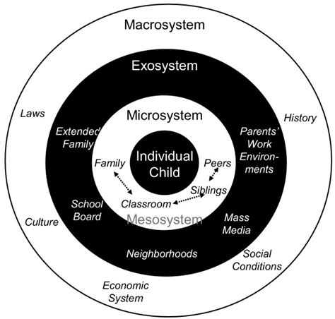 Bronfenbrenner's Ecological Model describing the set of nested ...