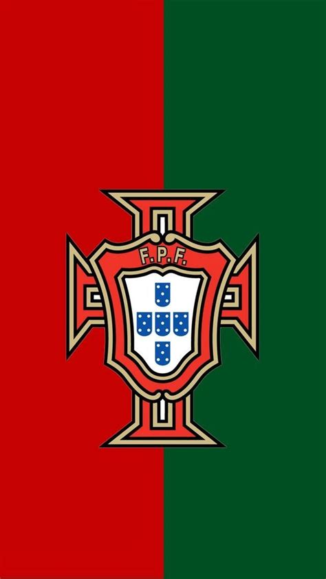 the flag of portugal on a red background