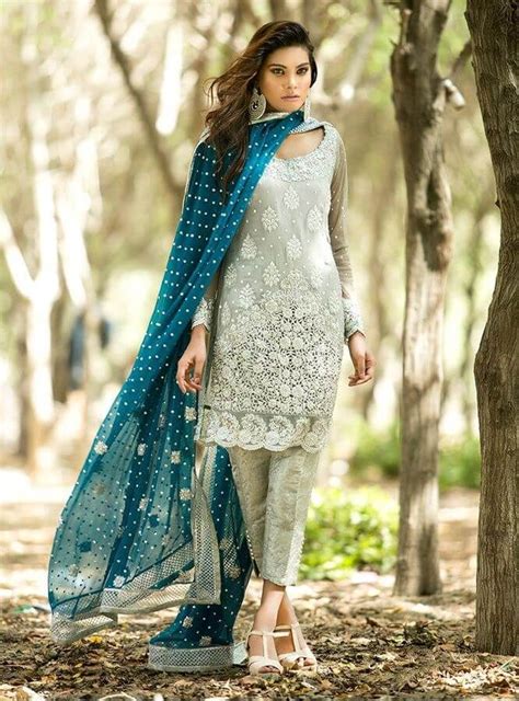 Silver and teal dress | Indian fashion, Pakistani outfits, Fashion