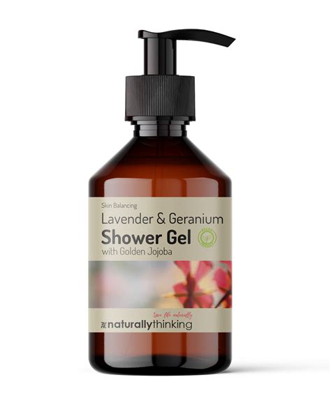 SLS free Lavender and Geranium Shower Gel for combination skin