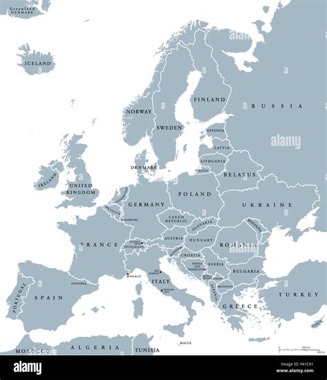 Map Europe Countries Labeled