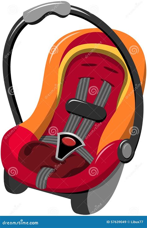 Baby Car Seat Isolated stock vector. Image of convertible - 57639049