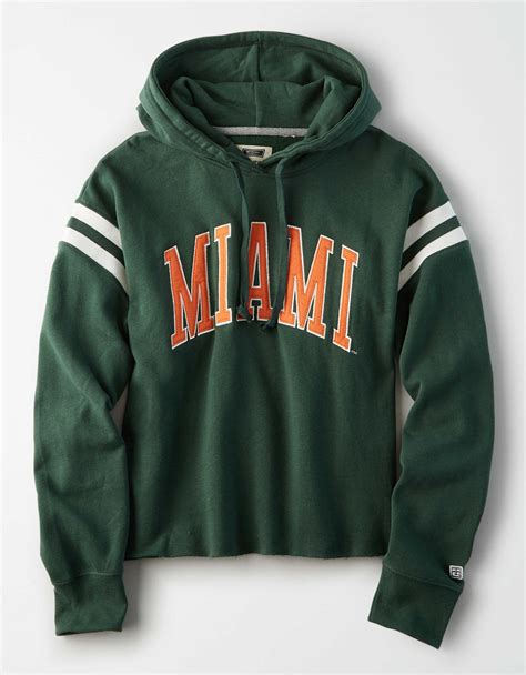 Tailgate Women's Miami Hurricanes Cropped Fleece Hoodie