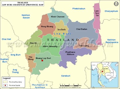 Lop Buri Map | Map of Lop Buri Province, Thailand