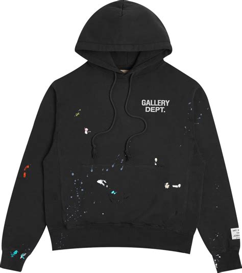 Gallery Dept. Black Paint Splatter Hoodie | INC STYLE