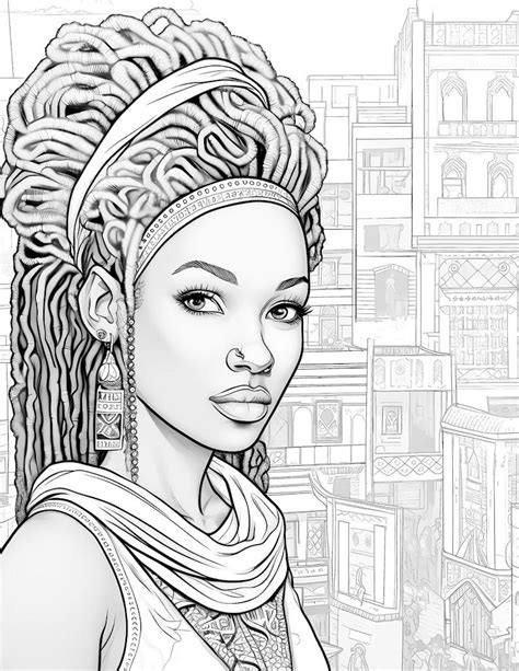 10 Black Woman Coloring Pages African American Coloring - Etsy in 2023 ...