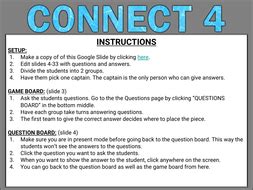 Connect 4 Review (Google Slides Game Template) | Teaching Resources