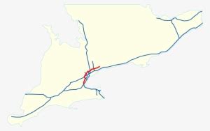 File - Highway-407 - Map Of Highway 401 Transparent PNG - 971x611 ...