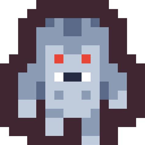 Snow monster filled - 16x16 Pixel Art by undefined - simplepixelart.com