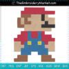 Mario 8 Bit Embroidery Designs File, Mario Machine Embroidery Designs, Embroidery PES DST JEF ...