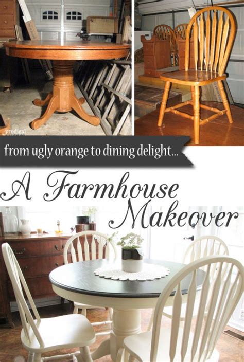 Farmhouse Table Makeover with HomeRight Sprayer - Prodigal Pieces