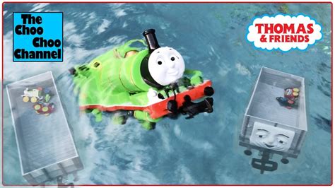 HUGE CRASH! PERCY from THOMAS & FRIENDS Crashes into a pool with over 200 Thomas & Friends Minis ...