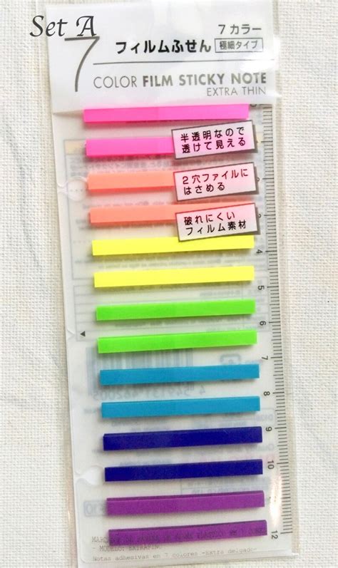 Thin Sticky Notes Rainbow Sticky Notes Colorful Sticky - Etsy