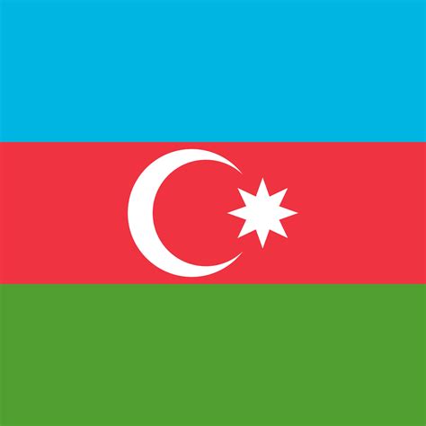 Azerbaijan flag, official colors. Vector illustration. 8973199 Vector ...