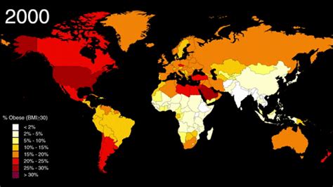 Obesity Map Of The World - Allina Madeline