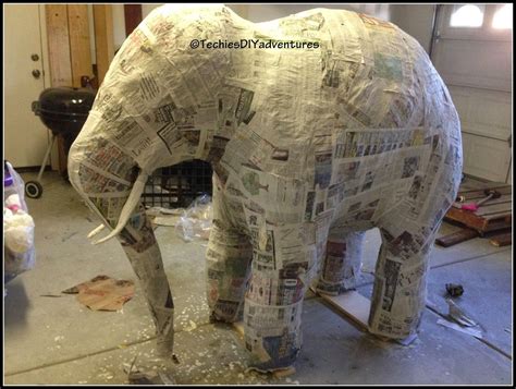 Techie's DIY Adventures: Tutorial on how to make paper mache elephant ...