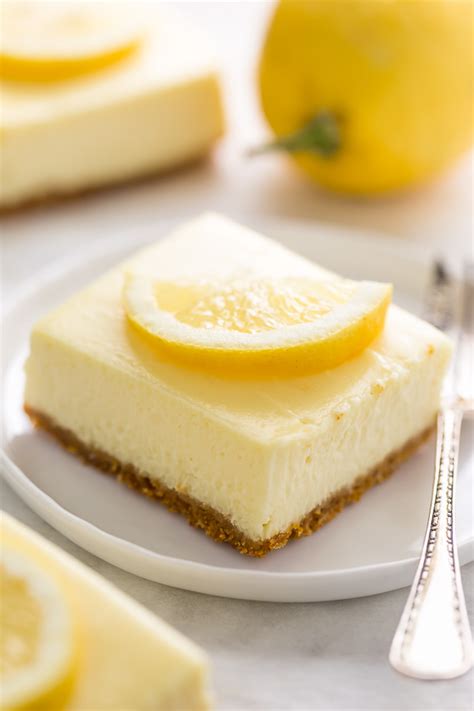 Lemon Cheesecake Bars - Baker by Nature