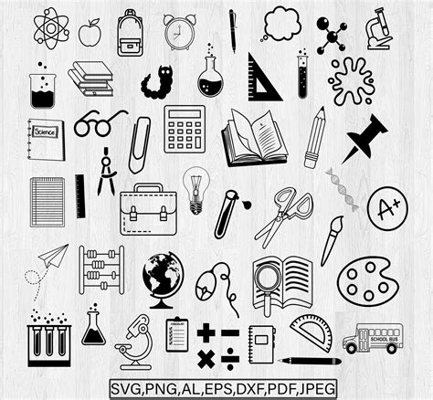 School Supplies SVG Bundle Teacher SVG Bundle Back to - Etsy Canada