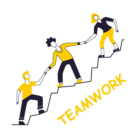 Teamwork of people helping each other. Business concept. Symbol of community, cooperation ...