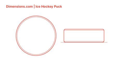 Ice Hockey Puck Dimensions & Drawings | Dimensions.com