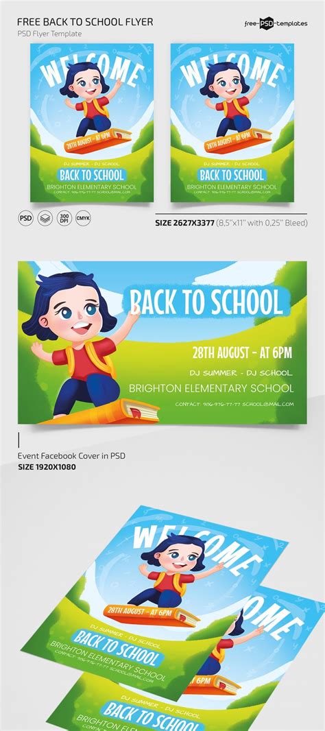 Free Back to School Flyer PSD Template – Free PSD Templates