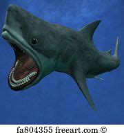 Free art print of Fossil great white shark teeth. Collage of fossil great white shark teeth ...