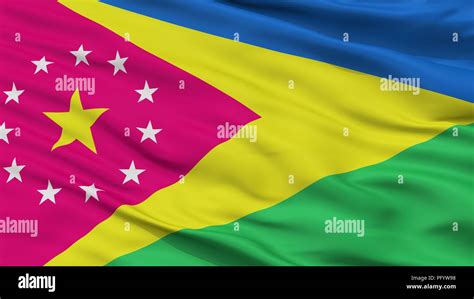 Moca City Flag, Puerto Rico, Closeup View Stock Photo - Alamy