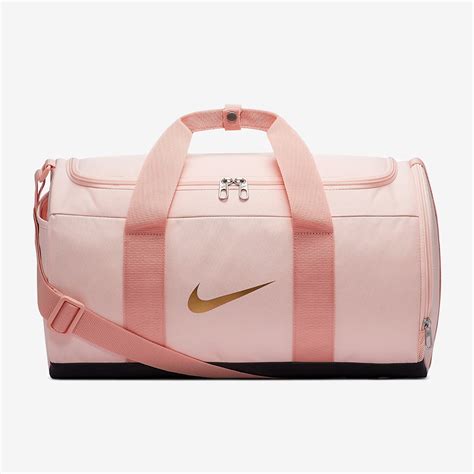 Nike Womens Team Duffle Bag - Echo Pink/Oil Grey/Metallic Gold - Accessories