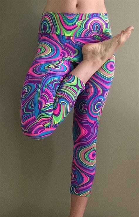 Check out this swirly neon print that is perfect for GLOWGA - yoga ...