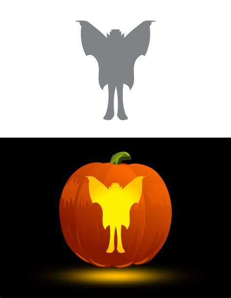 Printable Male Vampire Pumpkin Stencil