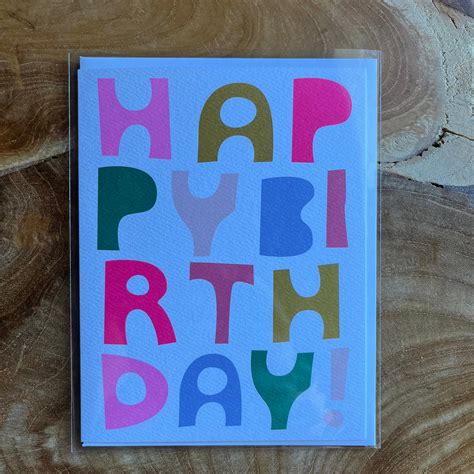 Birthday Card-Happy Birthday! Block Letters | Gifted