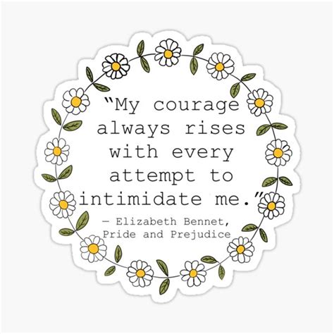 "Elizabeth Bennet Quote " Sticker by Dollfacedesign | Redbubble