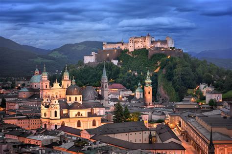 Aerial View of Salzburg in the Evening, Austria | Anshar Images