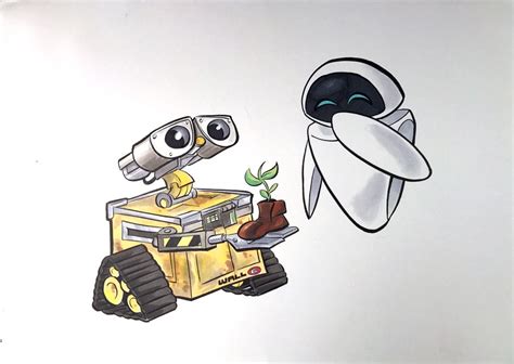 Wall E And Eve Drawing