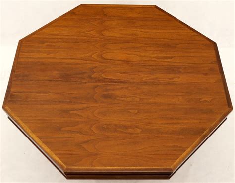 Mid-Century Modern Walnut Hexagon Dining Table For Sale at 1stDibs