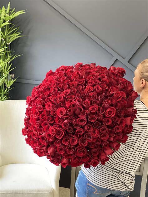 300 Red Roses Hand-crafted Bouquet in Miami Beach, FL | Luxury Flowers Miami