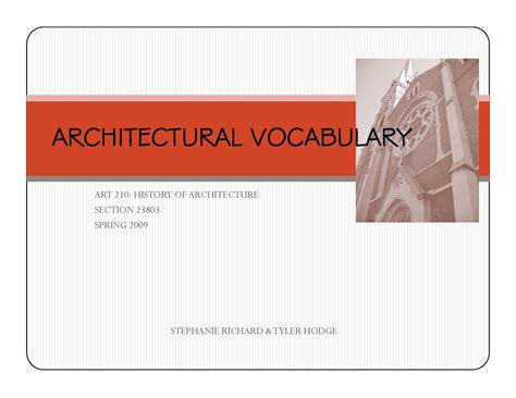 Architectural Vocabulary Project (Cover) | Stephanie Richard | Flickr