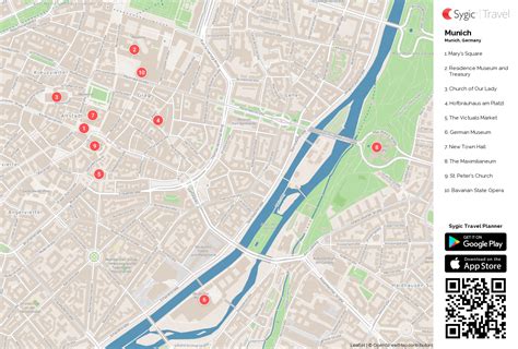 Munich Printable Tourist Map | Sygic Travel