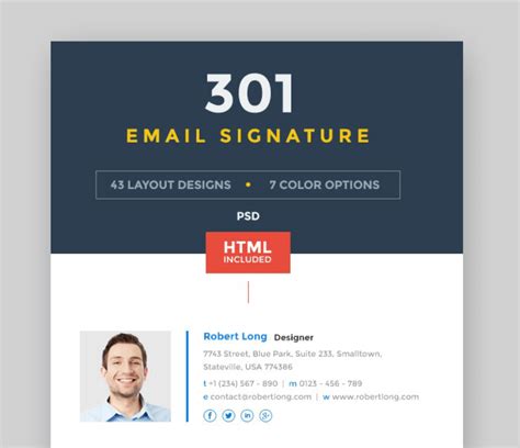 20+ Best Free & Premium Email Footer Signature Template Designs to Download for 2020 - Mediastreet