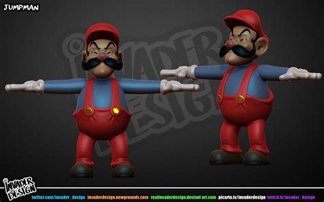 Jump Man Mario by realinvaderdesign on DeviantArt