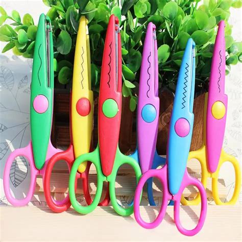 WITUSE Sale Children Kids Paper Craft Scissors 6 Cutting Patterns ...