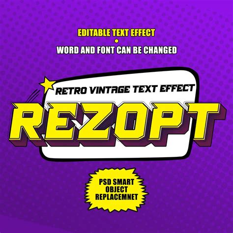 Free Retro Vintage Text Effect Psd - vrogue.co
