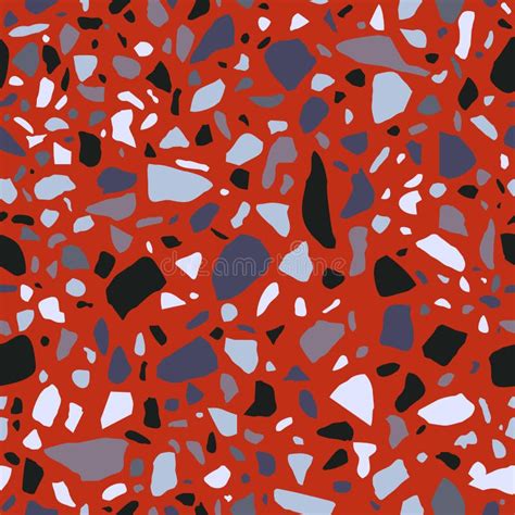 Terrazzo Seamless Pattern. Surface Texture of Decorative Granite Tiles. Stone Colored Mosaic ...